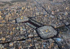 جدیدترین تصویر هوایی از حرمین شریفین کربلاء / محرم 1395