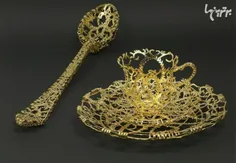 ظروف توری از جنس نقره و طلا  #هنرمند «ویبسک مورر» جذب اشی