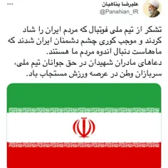 #توییت | تشکر از تیم ملی فوتبال که مردم ایران را شاد کردن