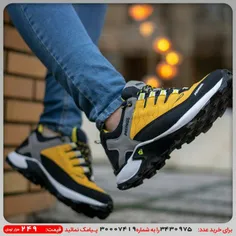 کفش ورزشی زرد طوسی مردانه مدل Gtx