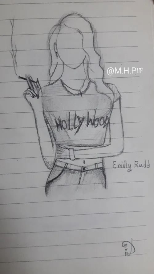 pain hollywood emillyrudd نقاشی