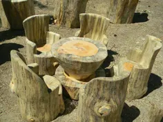 تبدیل #هنرمندانه‌ ی درختان خشکیده به مبلمان 