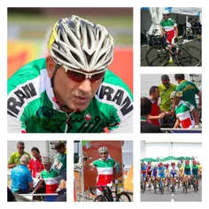 بهمن گلبار نژاد دوچرخه سوار ایرانی پارالمپیک در حین مسابق
