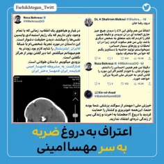 اعتراف به دروغ ضربه به سر «مهسا امینی» 