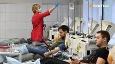 ✅️ در مسکو، اهداکنندگان تقریباً یک تن خون اهدا کردند