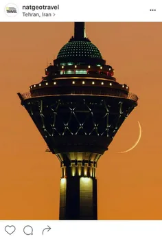عکس برگزیده و زیبای نشنال جئوگرافیک از برج میلاد و غروب ت