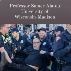 عکس اول: دستگیری وحشیانه پروفسور دانشگاه در آمریکا ؛ عکس 