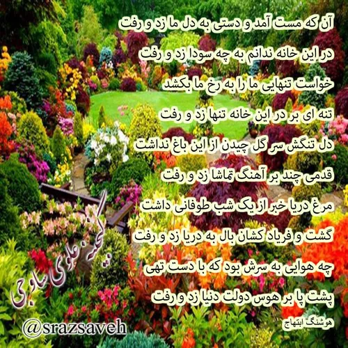 آن که مست آمد و دستی به دل ما زد و رفت