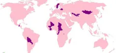 ایندیپندنت: به غیر از ۲۲ کشور (کشورهای بنفش روی نقشه)، تم