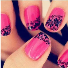 الی خودم اینجوری واست لاک صورتی بزنم الهیییی 😍 💅 💅 💅 💅 💪 