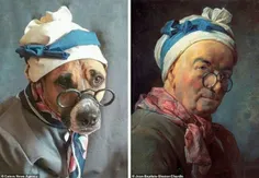 بازسازی آثار مشهور توسط یک سگ و صاحبش!  النا کولاچوای ۳۷ 