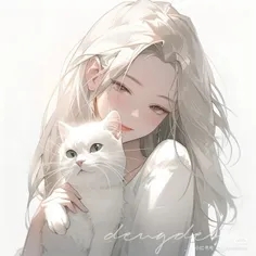 🐈‍⬛girl and cat🐈‍⬛