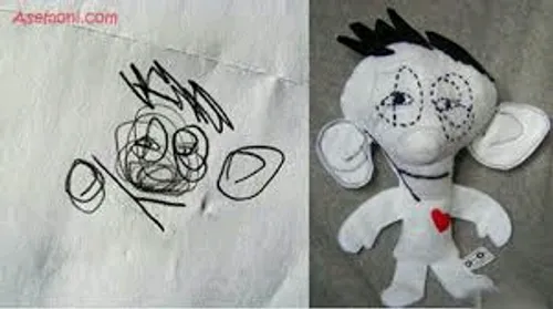 از روی نقاشی کودکتان عروسک بسازید!