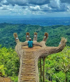 چشم اندازی رویایی و سبز از طبیعت #اندونزی Yoghakarta