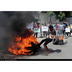 اعتراض فلسطینی ها مقابل نمایندگی سازمان ملل در غزه