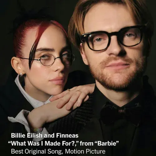 Billie and Finneas photographed at the Golden Globe for n