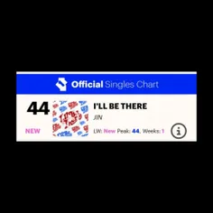 آهنگ "I'll be there" با رتبه ۴۴ در چارت Official singles 