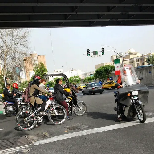 dailytehran Iran Tehran bicycle motorbike citylife city c