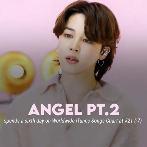 موزیک Angel pt.2 از جیمین با 7 پله نزول در رتبه ی 21 چارت