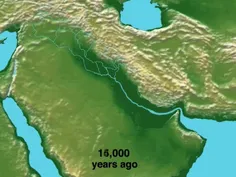 تغییر شکل خلیج فارس بعد از آخرین عصر بخبندان در ۱۸ هزار س