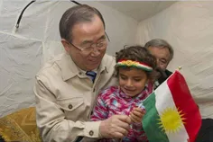 پرچم کوردستان در دستان رئیس سازمان ملل!
