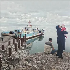 People came to see lake Urmia and to take picture from de