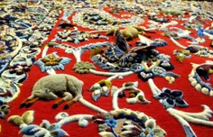 یکی از زیباترین فرش های ایرانی با ابتکار بافت  #گوسفند و 