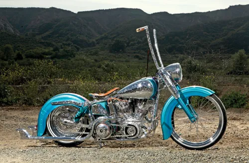 harley davidson shovelhead bike chrome