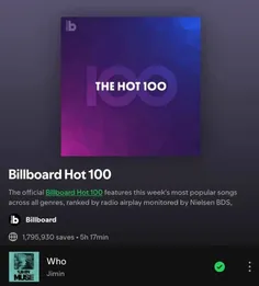 آهنگ Who با رتبه 14 به پلی لیست Billboard Hot 100 اد شد