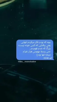 تو جمع هزار نفره هم میشه تنها بود 😅💔