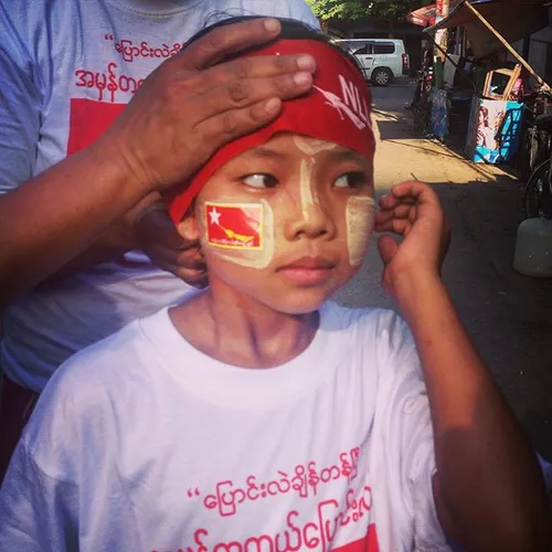 Election campaigns are in full swing in Yangon, Myanmar. 