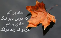 شاد بر آنم که درین دیر تنگ