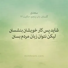 لیکن نتوان زبان مردم بسین