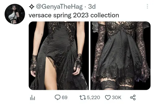 کالکشن 2023 برند versace spring که به اوت فیت جنا شبیهه❤️‍🔥