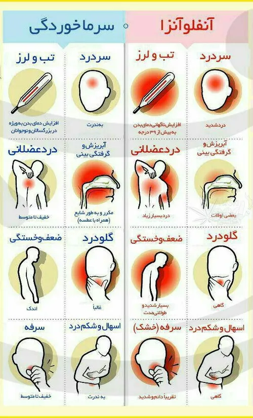 تفاوت آنفلوآنزا و سرماخوردگی با زبانی ساده