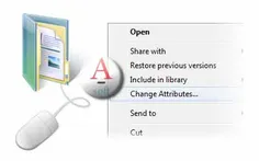 Attribute Changer 7.10e هنگامی که یک فایل یا فولدر در کام