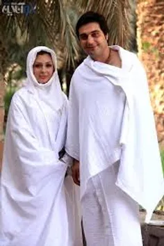 حاج خانم نیوشا ضیغمی و همسرش