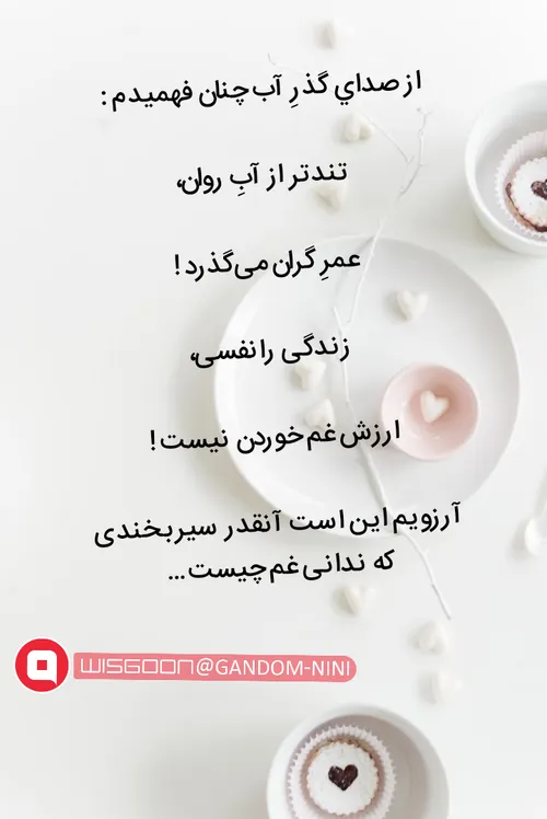 از صداي گذرِ آب چنان فهمیدم :