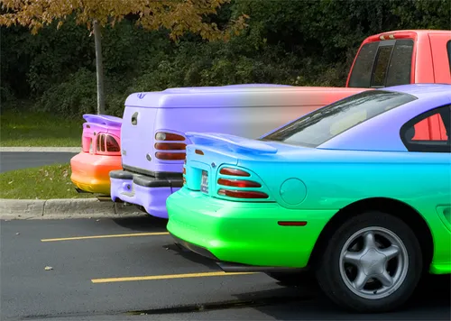 تنوع رنگ در اتومبیل های خارجی، چشم نواز وزیبا!!