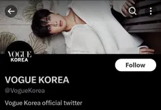 پیج‌های رسمی توییتر و فیس‌بوک Vogue Korea پروفایلای خودشو
