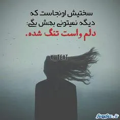 دلـــم واسـش تــنــگــ شــده...
