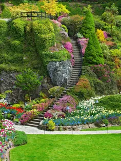 باغ بوچارت در کانادا یکی از زیباترین باغ گلهای طبیعی جهان