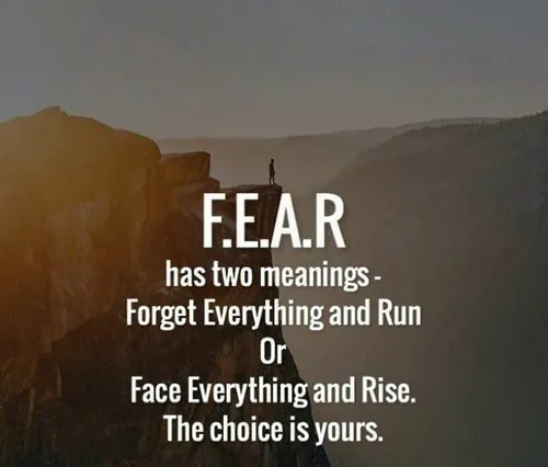 ترس دو معنی داره :