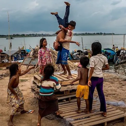 Children playing. Cambodia.