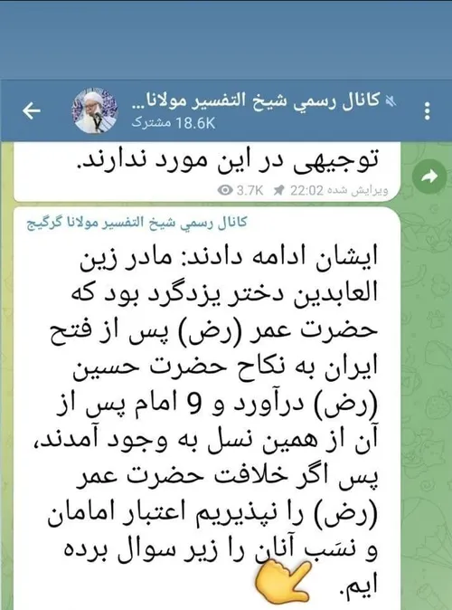 اعلام بیزاری علمای اهل سنت از توهین گرگیج به اهل بیت