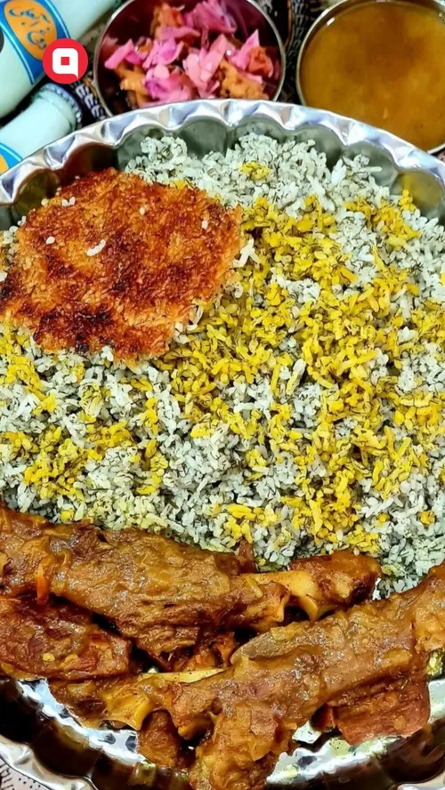 شوید پلو با ماهیچه رستورانی و مجلسی