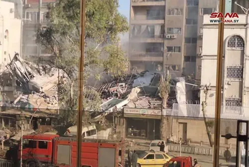 💥العالم: ساختمان کنسولگری ایران در دمشق به طور کامل ویران