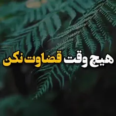 هیچ وقت قضاوت نکن