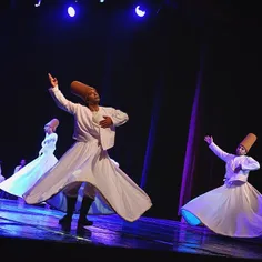 Sufi Dervishes swirling during Al Mawlaweya Sufi group pe