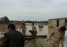 امدادرسانی نیروهای بسیج و سپاه در شهرستان دلگان